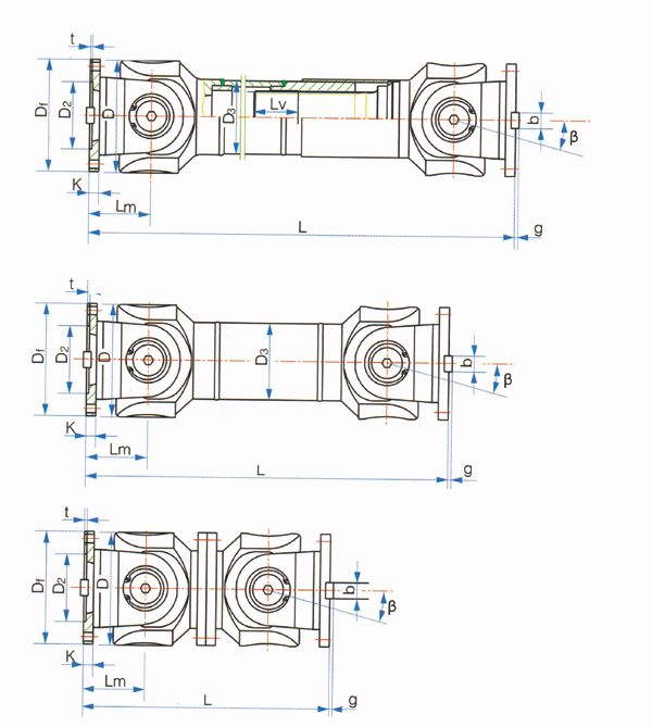 乙諦萬向軸SWC中型萬向軸參數表 乙諦萬向軸SWC中型萬向軸參數表